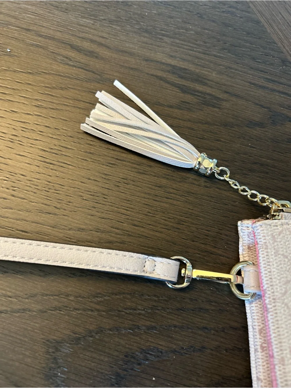 Nanette Lepore Pastel Striped Wristlet with Tassel NWOT